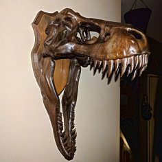 Mounting Plaque For T-Rex Skull 3D Printer Model