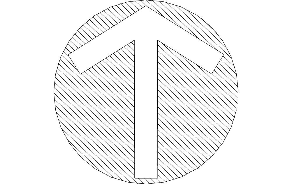 Arquivo dxf de símbolo de seta para cima do norte