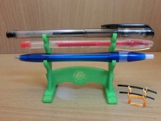 Japanese Samurai Design Pen Stand With MakerBot Logo 3D Printer Model