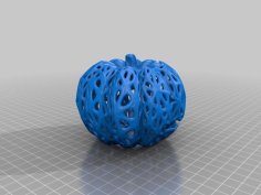 Organic Pumpkin Lamp Cover 3D Printer Model