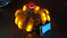 Pumpkin Spider Robot With LEDs 3D Printer Model