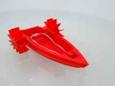 Rubber Band Powered Boat 3D Printer Model