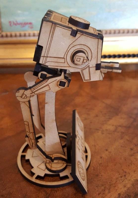 Laser Cut Star Wars AT-ST Walker Free Vector