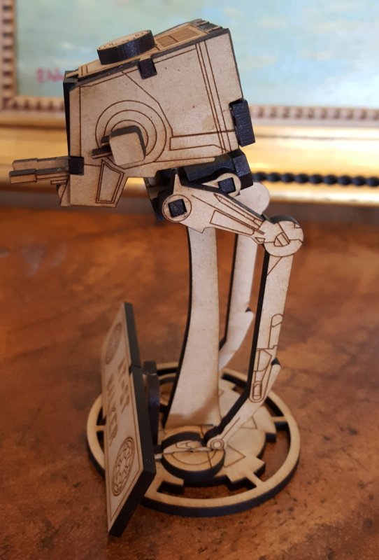 Laser Cut Star Wars AT-ST Walker Free Vector