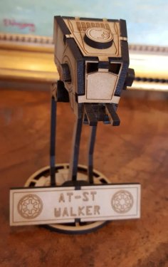 Laser Cut Star Wars AT-ST Walker Free Vector