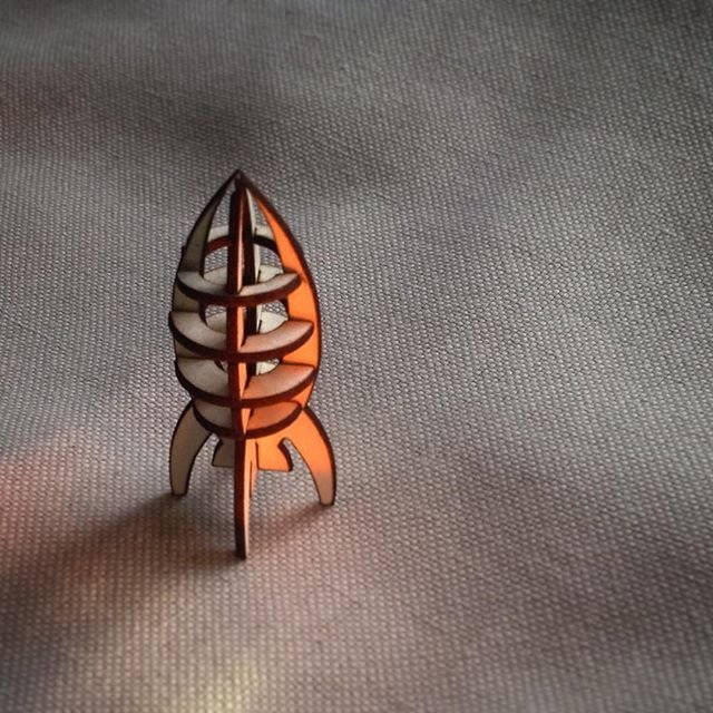 Laser Cut Rocket 3D Model DXF File