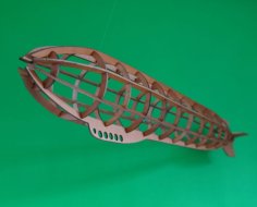 Laser Cut Zeppelin 3D Puzzle DXF File