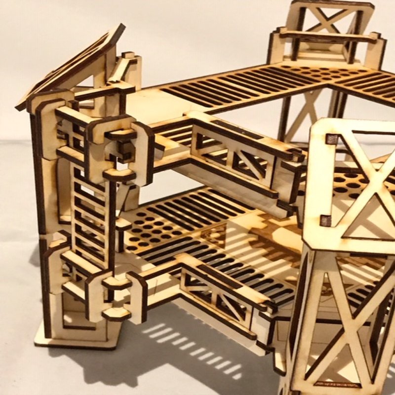 Laser Cut Ladder Gantries 3mm SVG File