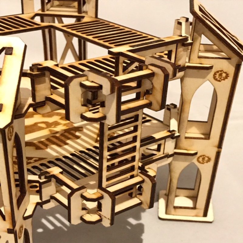 Laser Cut Ladder Gantries 3mm SVG File