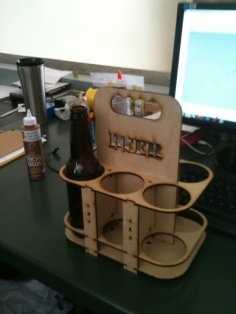 Laser Cut 6 Pack Bottle Carrier DXF File