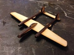 Laser Cut P-38 Lightning Aircraft DXF File