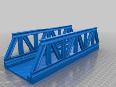 Model Railroad Warren Truss Bridge (O-Scale) 3D Printer Model