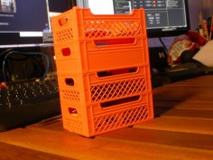 Stackable Crate 100mm Scaled 3D Printer Model