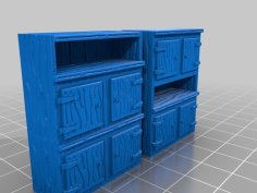 Two Wooden Cabinets For 28 Mm 3D Printer Model