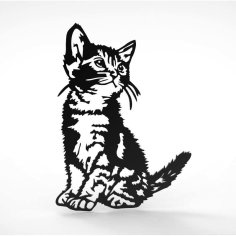 Lovely Cat Wall Decoration 3D Printer Model