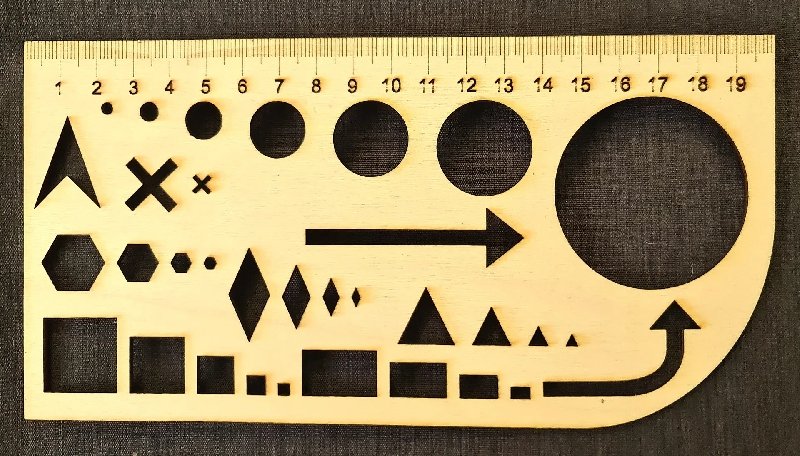 Laser Cut Drawing Stencil Ruler