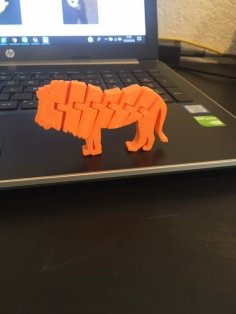 Flexi Lion 3D Printer Model