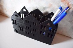 Pencil Holder House Candle Light Box Home 3D Printer Model