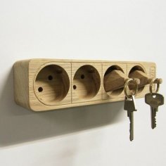 Wooden Key Holder Free Vector