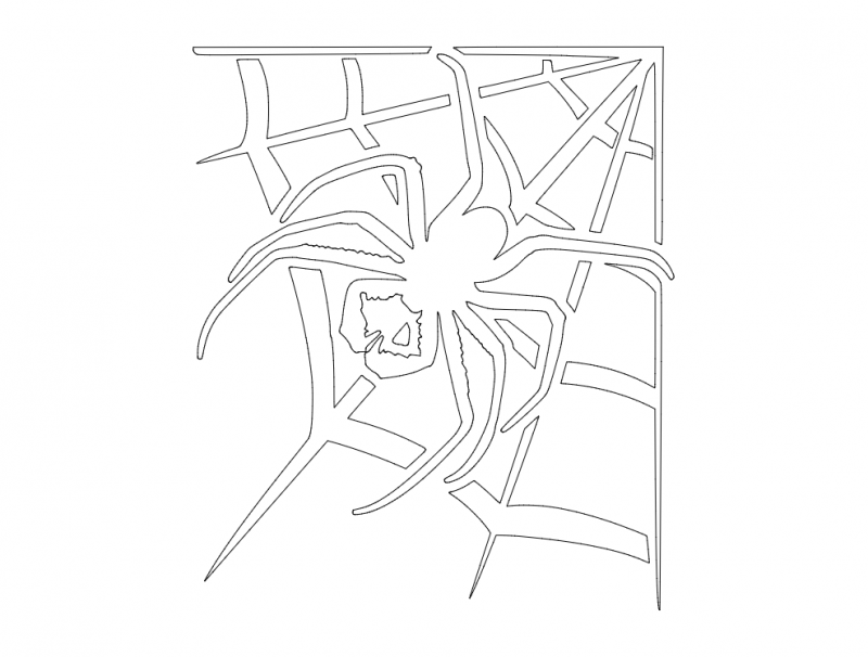 Araña con archivo web dxf