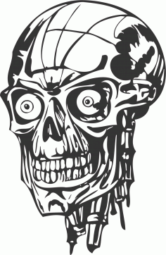 Horror Skull DXF File