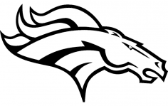 Denver Broncos Logosu 1 dxf Dosyası