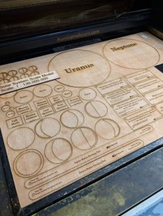 Laser Cut Scale Model Of Solar Sytem