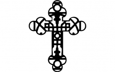Decorative Christian Cross dxf File