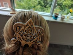 Laser Cut Dragon Hairpin