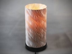 Helical Waves Lamp Shade 3D Printer Model