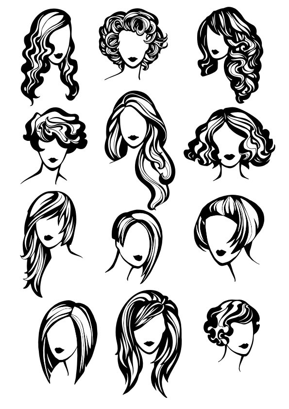 Download Hair Style Free Vector cdr Download - 3axis.co