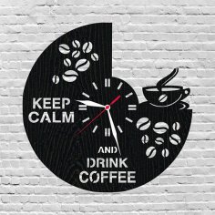 커피 시계 dxf 파일