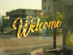 Laser Cut Acrylic Welcome Wall Sign Free Vector