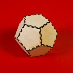 Laser Cut Wood Dodecahedron Free Vector