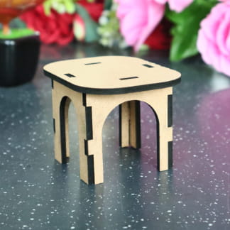 Laser Cut Miniature Table Free Vector