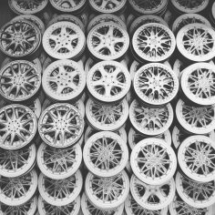 Posavasos de rueda originales cortados con láser