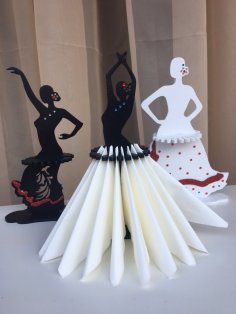 Collection de porte-serviettes Flamenco découpés au laser