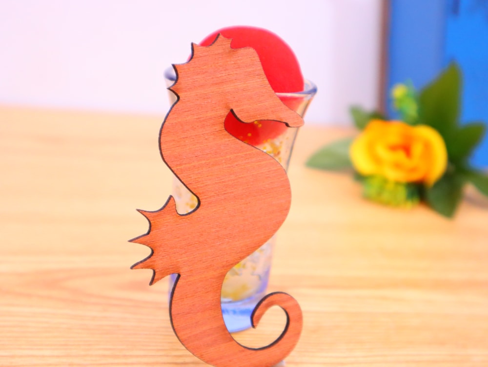 Laser Cut Seahorse Wood Cutout Free Vector