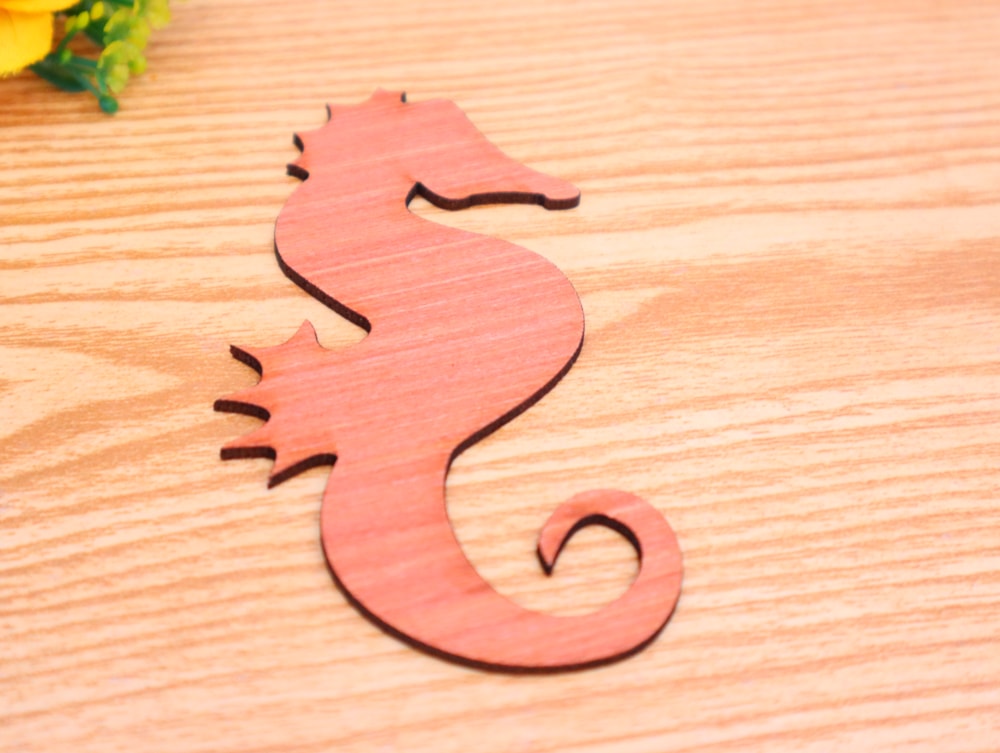 Laser Cut Seahorse Wood Cutout Free Vector