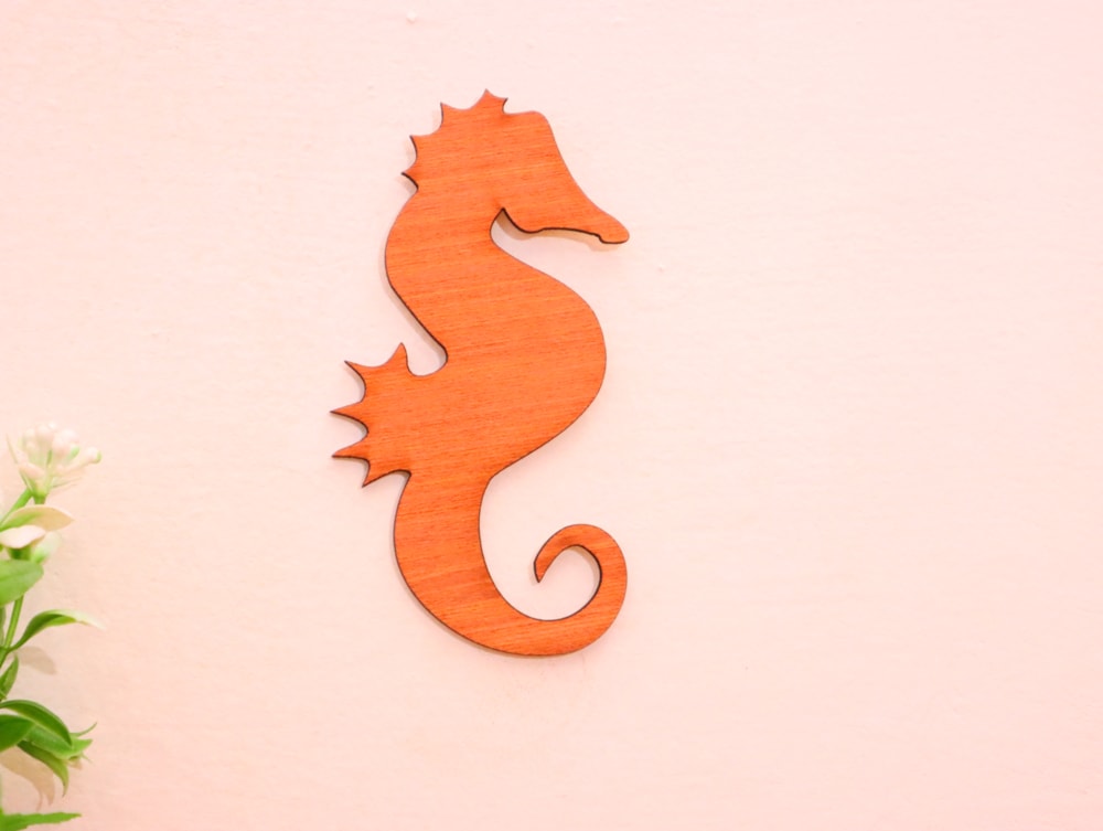 Laser Cut Seahorse Wood Cutout Free Vector