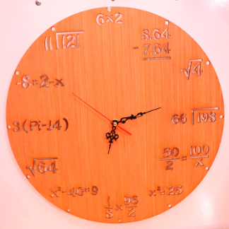 Laser Cut Math Wall Clock DXF File