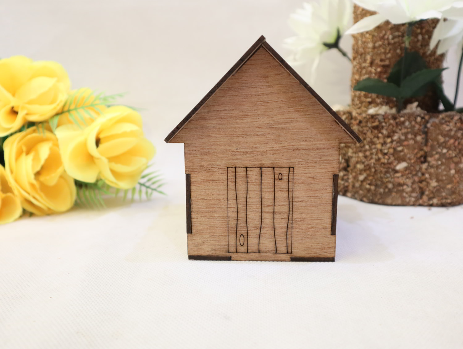 Laser Cut Small Wooden House 3mm Free Vector