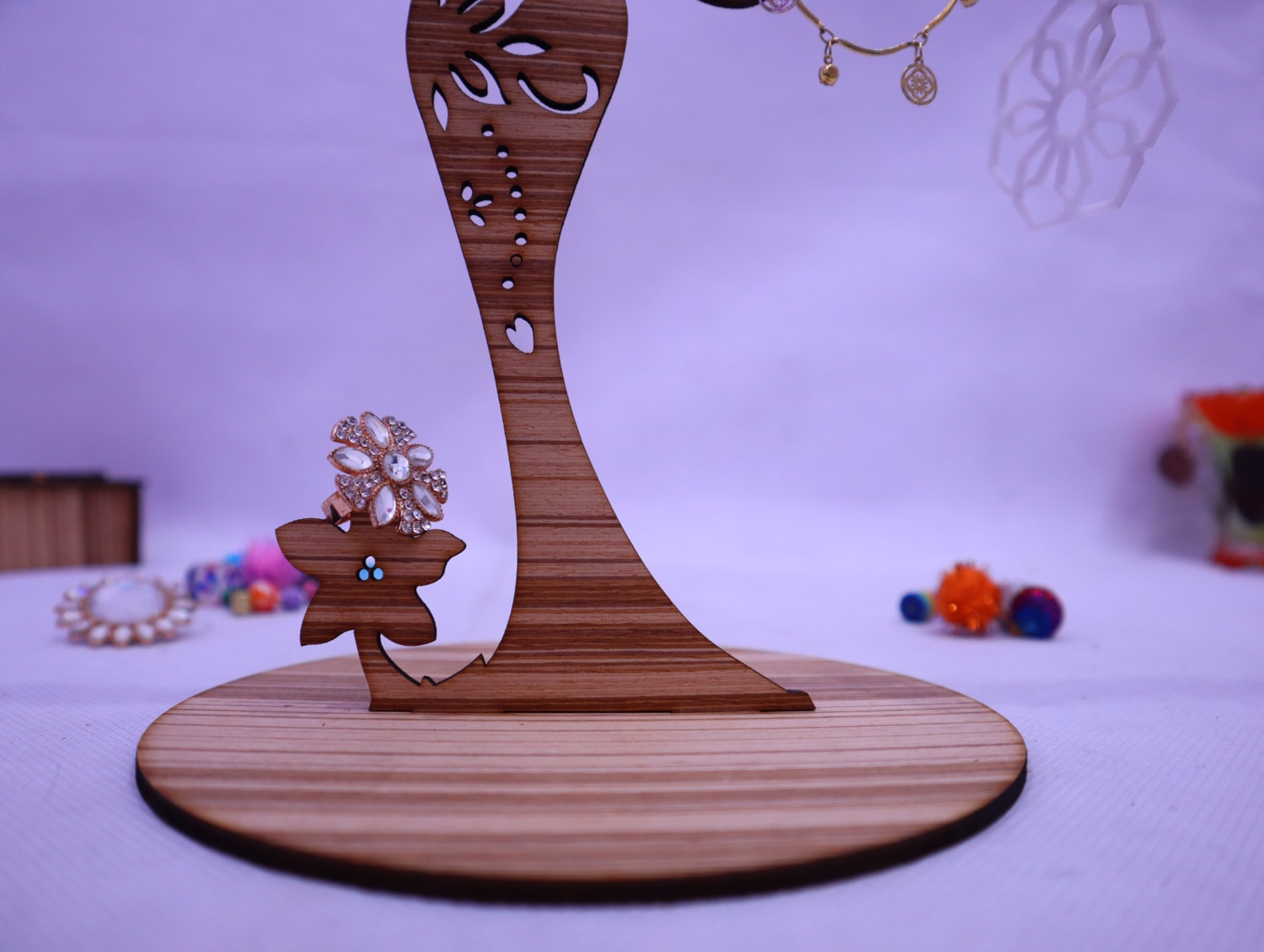 Laser Cut Fairy Earring Holder 3mm Free Vector