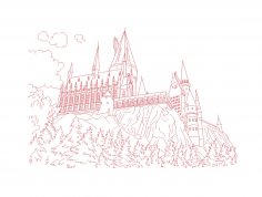 Laser Engrave Harry Potter Hogwarts School Of Witchcraft And Wizardry Free Vector