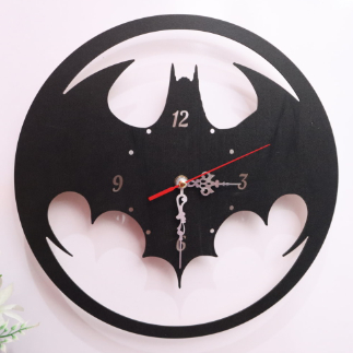 Laser Cut Batman Wall Clock Free Vector