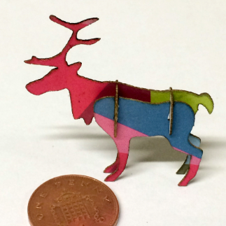 Laser Cut Mini Reindeer Free Vector