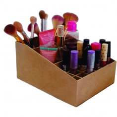 Lasergeschnittener Make-up-Organizer Desktop-Kosmetik-Aufbewahrungsbox