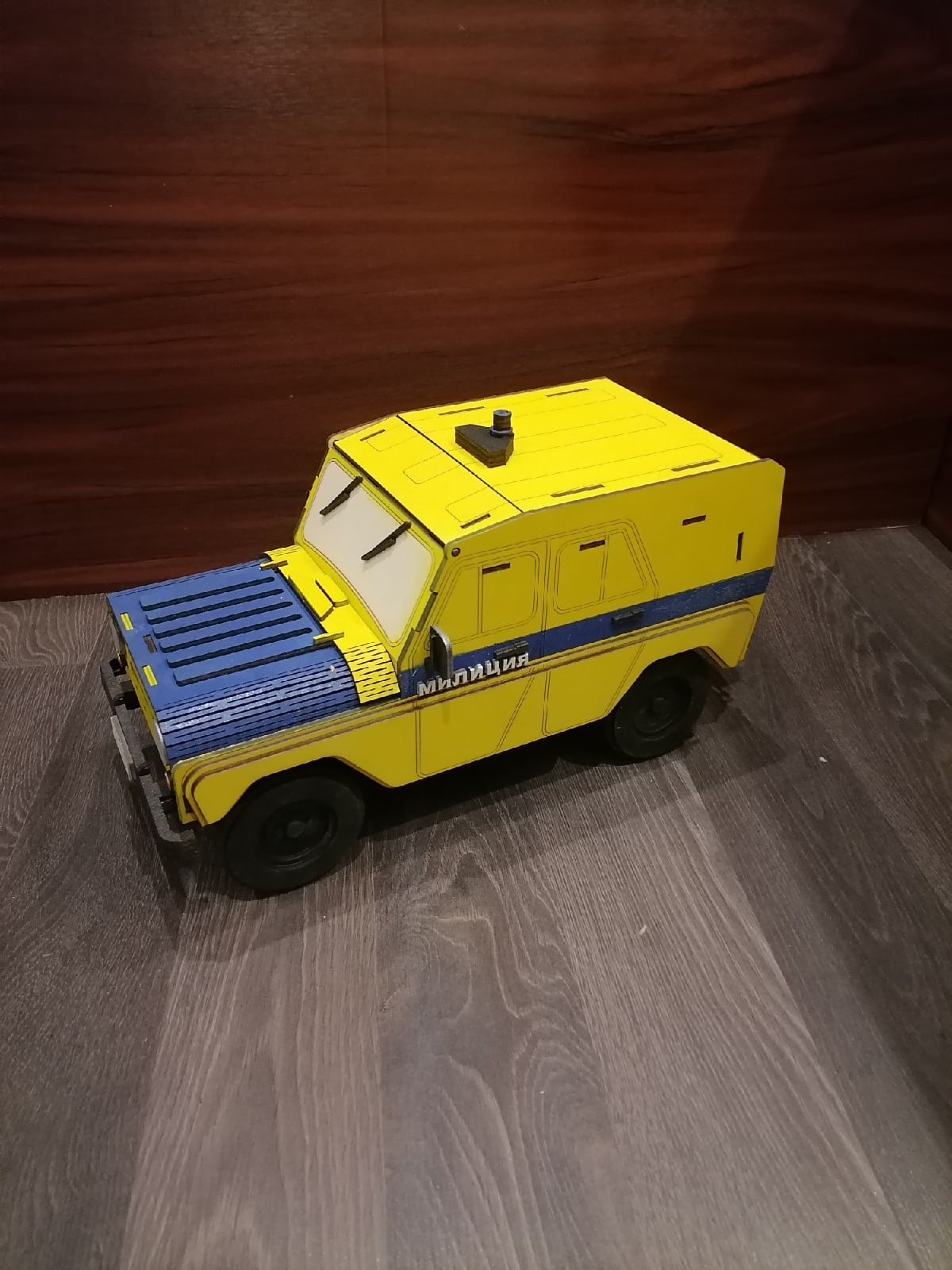 Лазерная резка Минибар УАЗ Военный автомобиль 3D Деревянная головоломка