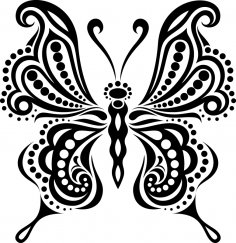 Schmetterlings-Tätowierungs-freier Vektor