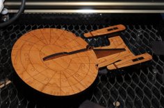 Laser Cut USS Enterprise 3D Puzzle Free Vector